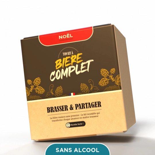 Kit de Bière de Noël sans alcool complet pour brassage 5 litres
