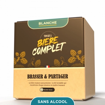 Kit de Bière Blanche sans alcool complet pour brassage 5 litres