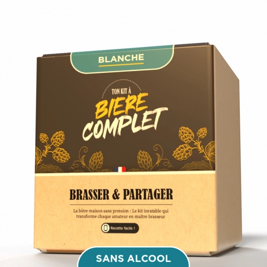Kit de Bière Blanche sans alcool complet pour brassage 5 litres