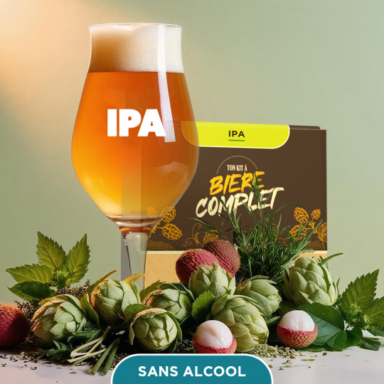 Kit de Bière IPA sans alcool complet pour brassage 5 litres