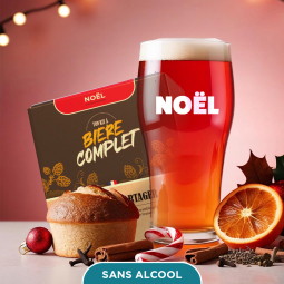 Kit de Bière de Noël sans alcool complet pour brassage 5 litres