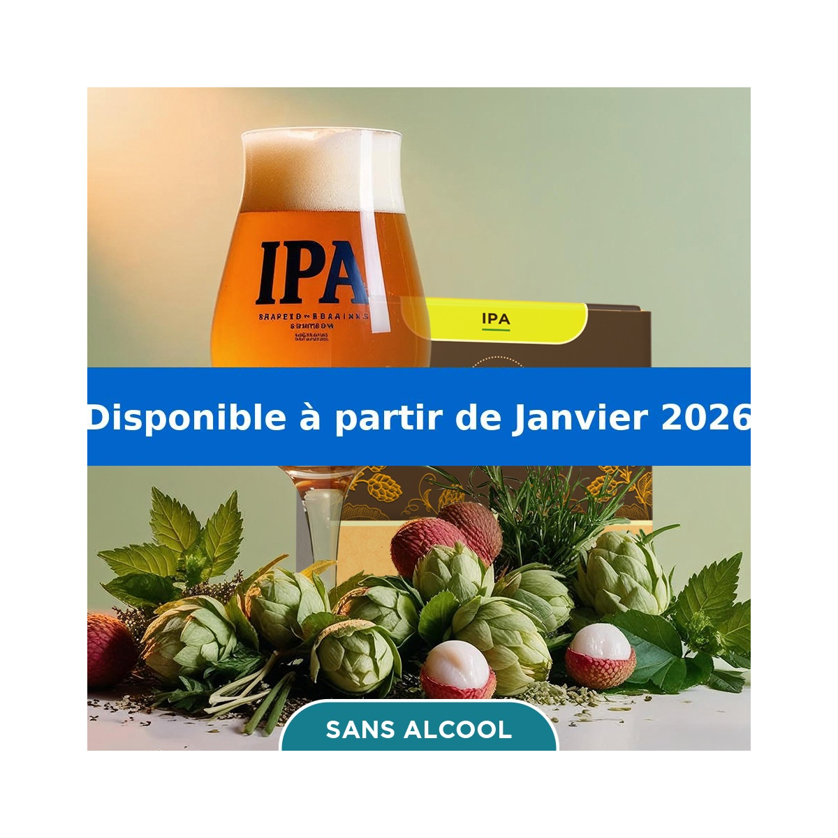 Kit de Bière IPA sans alcool complet pour brassage 5 litres