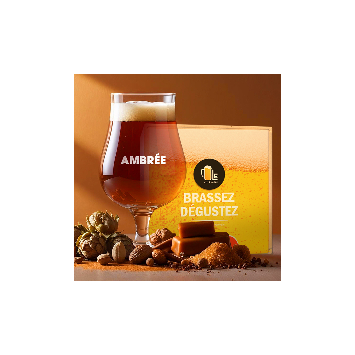 Kit de Bière Ambrée complet pour brassage 5 litres