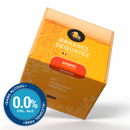 Kit de Bière Ambrée sans alcool complet pour brassage 5 litres
