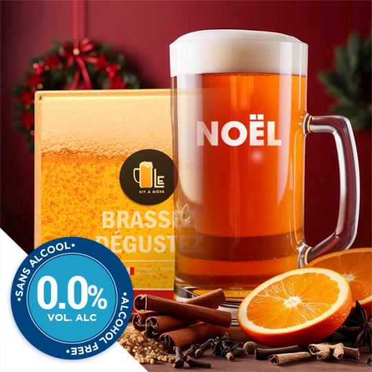 Kit de Bière de Noël sans alcool complet pour brassage 5 litres