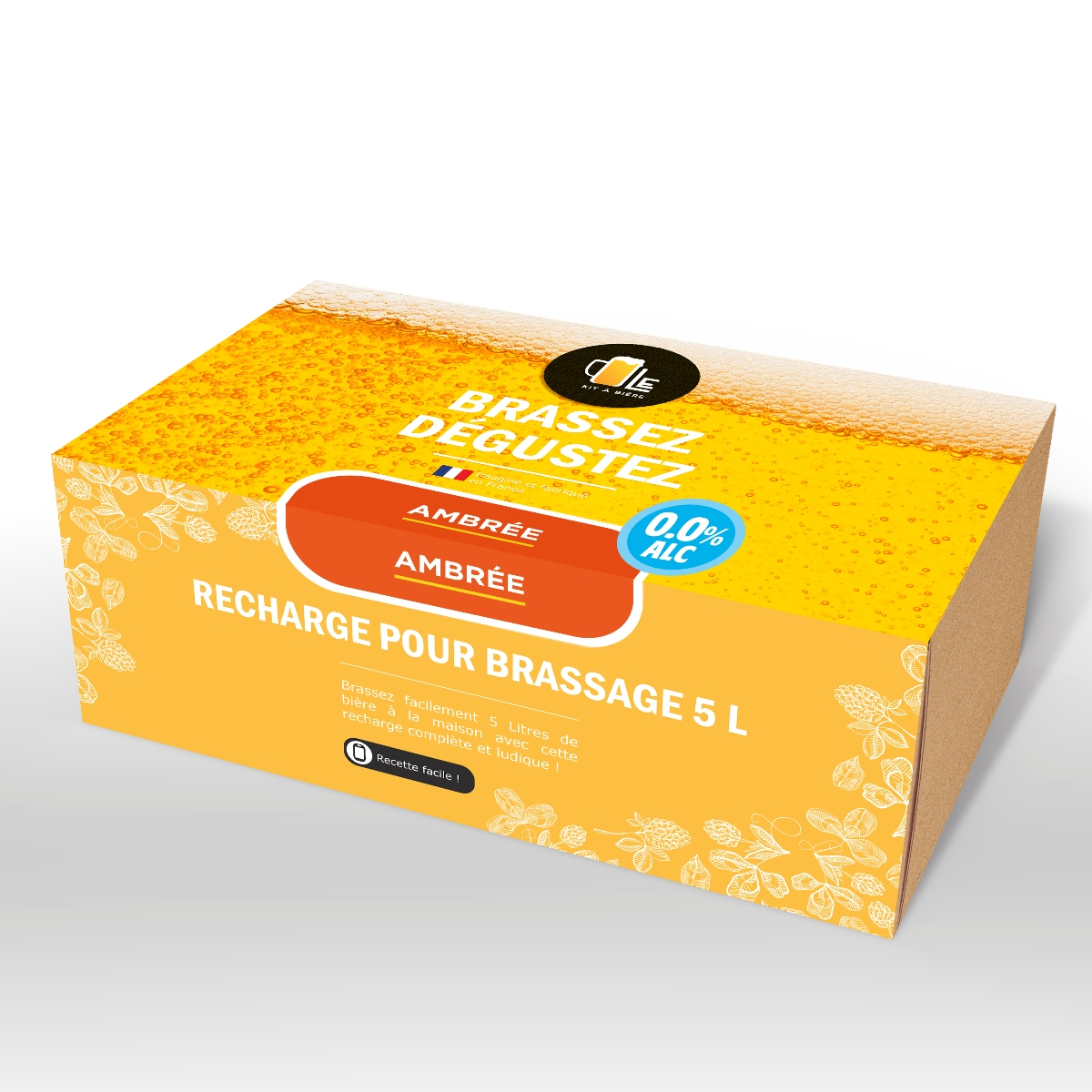 Recharge de Bière Ambrée sans alcool pour brassage 5 litres